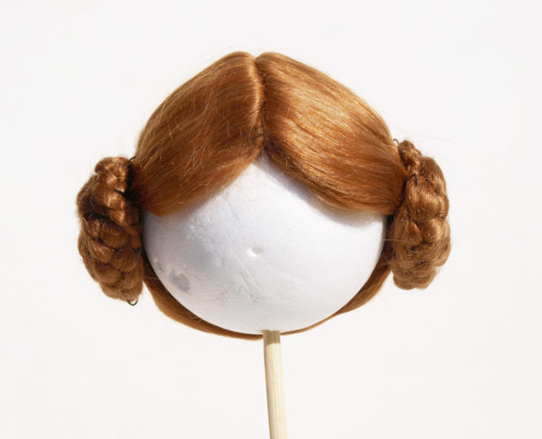 wig for doll earphones style red-blond