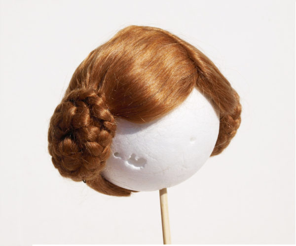 wig for doll earphones style red-blond