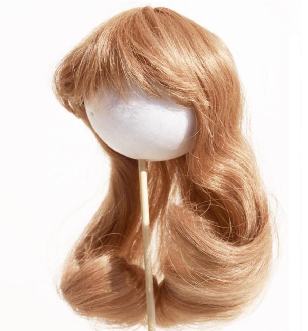 Wig for Doll. Long style. Color red-blond.