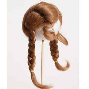 Wig for Doll. Tails and curls style. Color red-blond.